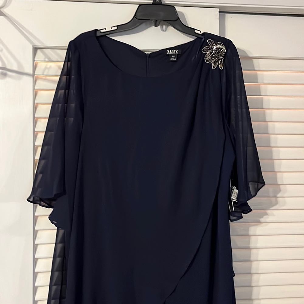 SLNY blue dressy dress
